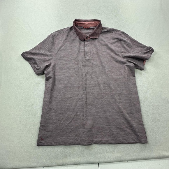UNTUCKit Polo Shirt Mens XL Heathered Maroon Hannifer Regular Fit Performance - Picture 1 of 9